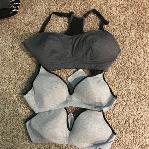 Nursing bras, set of three